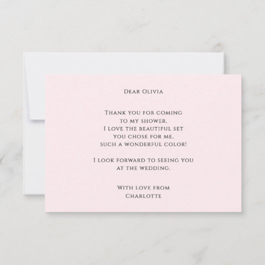 Lingerie Party Vrijgezellenfeest Foto Dank u Bedankkaart (Achterkant)