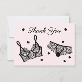 Lingerie Party Vrijgezellenfeest Foto Dank u Bedankkaart