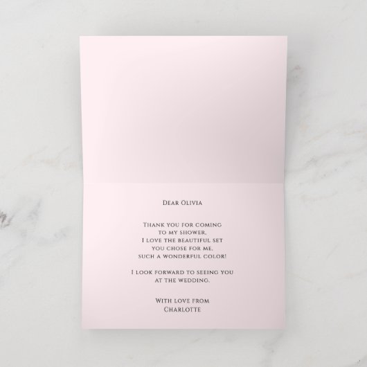 Lingerie Party Vrijgezellenfeest Foto Dank u Folie Feestdagenkaart (Binnenlaag)