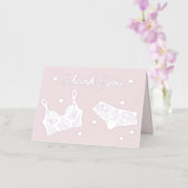 Lingerie Party Vrijgezellenfeest Foto Dank u Folie Feestdagenkaart (Orchidee)