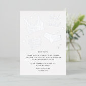 Lingerie Party Vrijgezellenfeest Foto Dank u Folie Feestdagenkaart (Staand Voorkant)