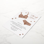 Lingerie Party Vrijgezellenfeest Foto Dank u Folie Feestdagenkaart (Gedraaid)