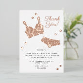 Lingerie Party Vrijgezellenfeest Foto Dank u Folie Feestdagenkaart (Staand Voorkant)