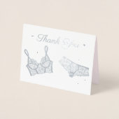 Lingerie Party Vrijgezellenfeest Foto Dank u Folie Kaarten (Voorkant)