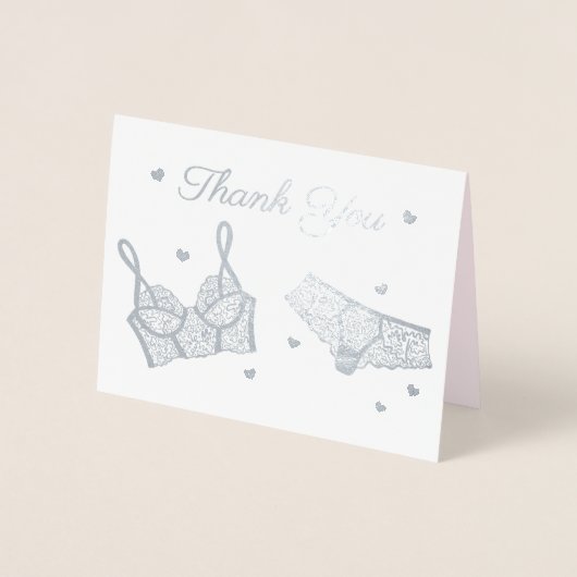 Lingerie Party Vrijgezellenfeest Foto Dank u Folie Kaarten (Voorkant)