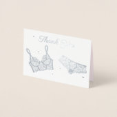 Lingerie Party Vrijgezellenfeest Foto Dank u Folie Kaarten (Voorkant)