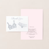 Lingerie Party Vrijgezellenfeest Foto Dank u Folie Kaarten (Display)