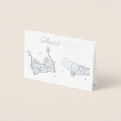 Lingerie Party Vrijgezellenfeest Foto Dank u Folie Kaarten (Voorkant)