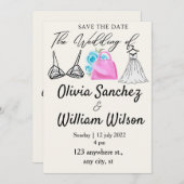 Lingerie Party with dress wedding  Kaart (Voorkant / Achterkant)