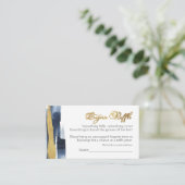 Lingerie Raffle | Abstract blauw Vrijgezellenfeest Informatiekaartje (Staand voorkant)