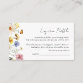 Lingerie Raffle | Wildflower Boho Vrijgezellenfees Informatiekaartje (Voorkant)