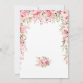 Lingerie roze bloemig Vrijgezellenfeest Kaart (Achterkant)