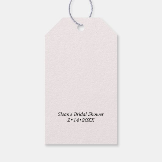 Lingerie Roze Bruidsfeest Cadeaulabel (Achterkant)