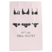 Lingerie Roze en Zwarte Bruidsdouche Medium Cadeauzakje (Voorkant)