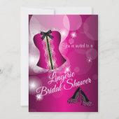 Lingerie Roze Vrijgezellenfeest Party Kaart (Voorkant)
