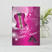 Lingerie Roze Vrijgezellenfeest Party Kaart (Staand voorkant)