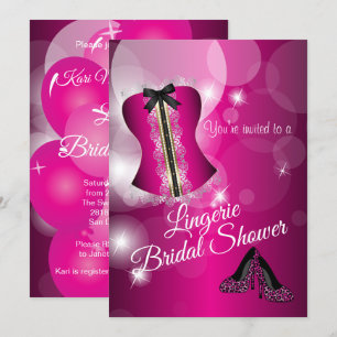 Lingerie Roze Vrijgezellenfeest Party Kaart