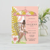 Lingerie Shower African American Bride Kaart (Staand voorkant)