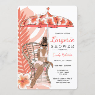 Lingerie Shower African American Bride Kaart