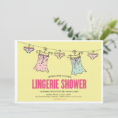 Lingerie Shower Bachelorette Party Wedding Shower Kaart (Staand voorkant)