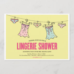 Lingerie Shower Bachelorette Party Wedding Shower Kaart