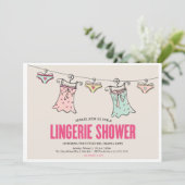 Lingerie Shower Bachelorette Party Wedding Shower Kaart (Staand voorkant)