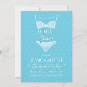 Lingerie Shower Blue Vrijgezellenfeest Kaart (Voorkant)