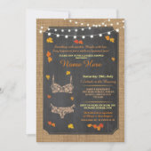 Lingerie Shower Bridal Party Autumn Lace Invite Kaart (Voorkant)