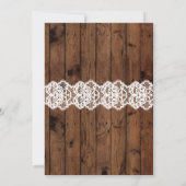 Lingerie Shower Bridal Party Corset Lace Invite Kaart (Achterkant)