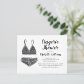 Lingerie Shower Bridal Shower-uitnodiging Briefkaart (Staand voorkant)