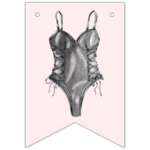 Lingerie Shower Bride om roze zwart te zijn Vlaggetjes (Tweede vlag)