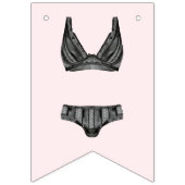 Lingerie Shower Bride om roze zwart te zijn Vlaggetjes (Eerste vlag)