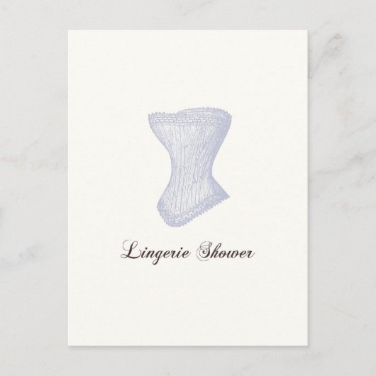 Lingerie Shower Briefkaart (Voorkant)