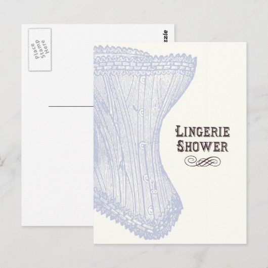 Lingerie Shower Briefkaart (Voorkant / Achterkant)