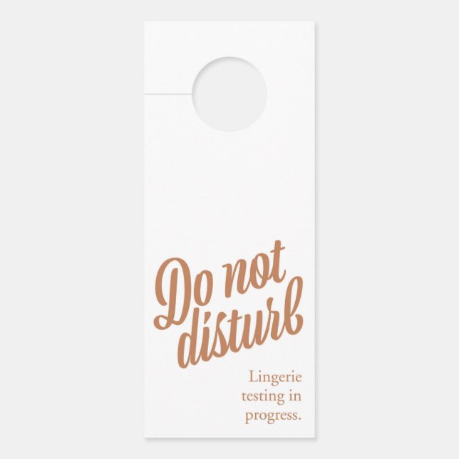 Lingerie Shower Invitation Door Hanger (Voorkant)