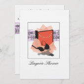 Lingerie Shower Invitation Kaart (Voorkant / Achterkant)