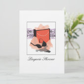 Lingerie Shower Invitation Kaart (Staand voorkant)