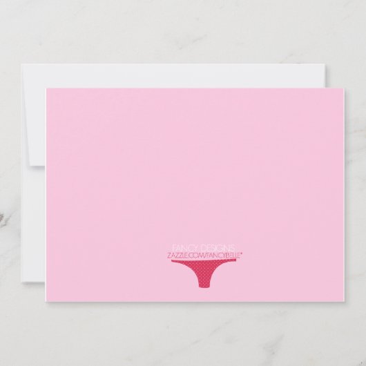 Lingerie Shower Kaart (Achterkant)