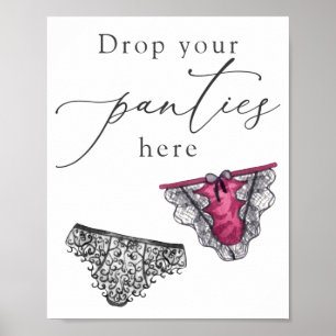 Lingerie Shower laat je deelvensters hier vallen Poster