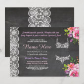 Lingerie Shower Lace Floral Bridal Kaart (Voorkant / Achterkant)