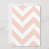 Lingerie Shower, ooh la | Roze chevron zwarte kant Kaart (Achterkant)