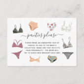 Lingerie Shower Panty Party Enclosure Card Informatiekaartje (Voorkant)