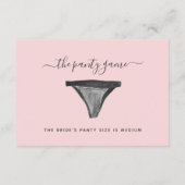 Lingerie Shower Panty Party Enclosure Card Informatiekaartje (Achterkant)