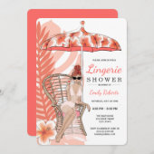 Lingerie Shower Redhead Bride Kaart (Voorkant / Achterkant)