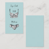 Lingerie Shower Size Kaart Black Lace Lingerie-kaa (Voorkant / Achterkant)