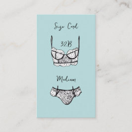 Lingerie Shower Size Kaart Black Lace Lingerie-kaa