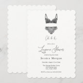 Lingerie Shower-uitnodiging Kaart (Voorkant / Achterkant)