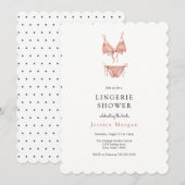 Lingerie Shower-uitnodiging Kaart (Voorkant / Achterkant)