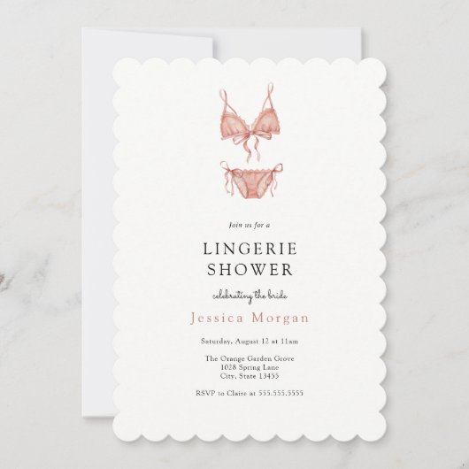 Lingerie Shower-uitnodiging Kaart (Voorkant)
