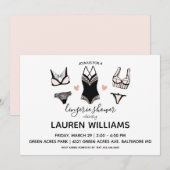 Lingerie Shower-uitnodiging Kaart (Voorkant / Achterkant)